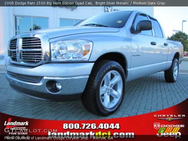 2008 Dodge Ram 1500 Big Horn Edition Quad Cab in Bright Silver Metallic