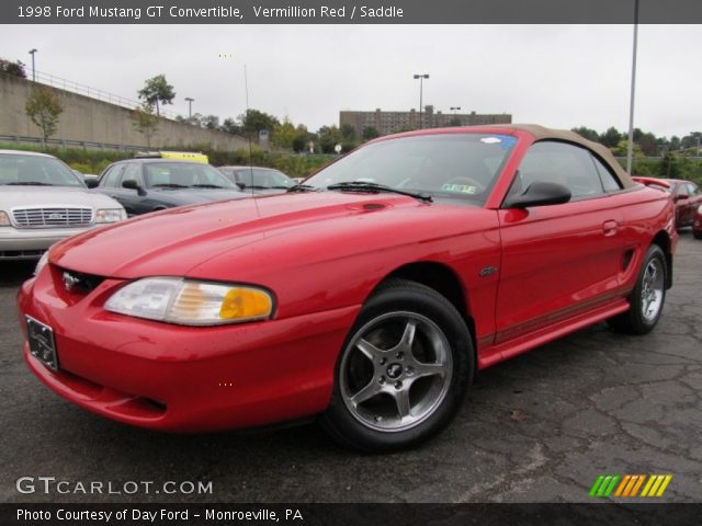 1998 Ford Mustang GT Convertible in Vermillion Red