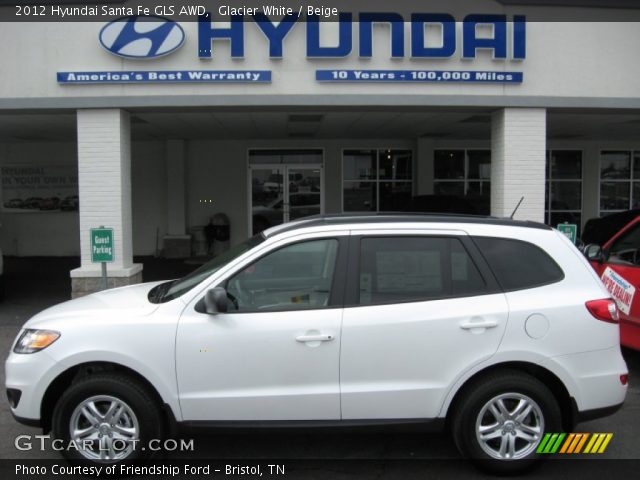 2012 Hyundai Santa Fe GLS AWD in Glacier White