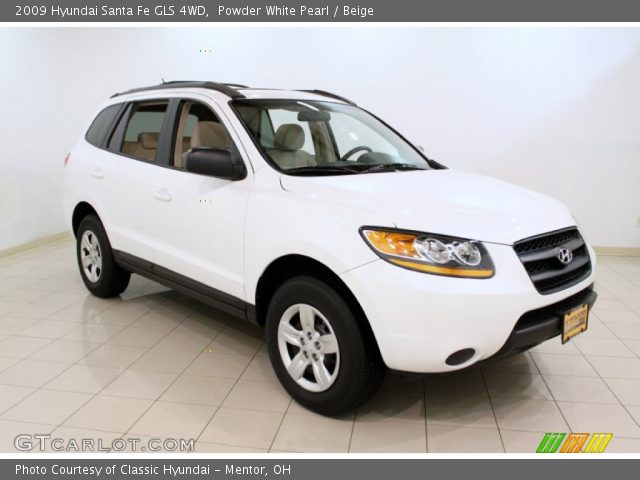 2009 Hyundai Santa Fe GLS 4WD in Powder White Pearl