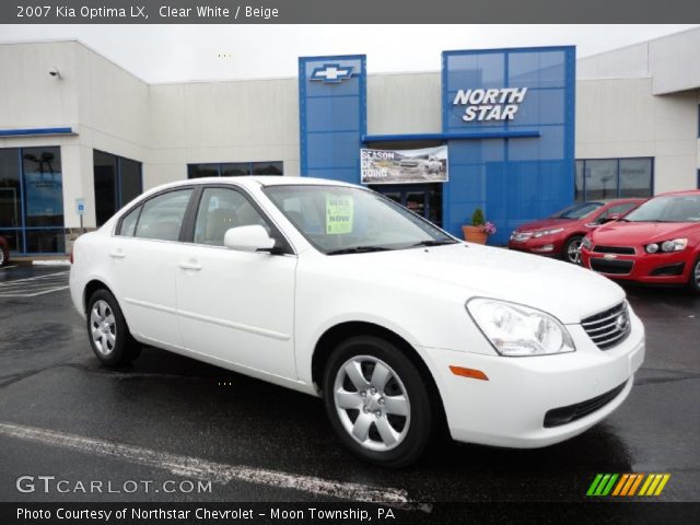 Clear White - 2007 Kia Optima LX - Beige Interior | GTCarLot.com ...