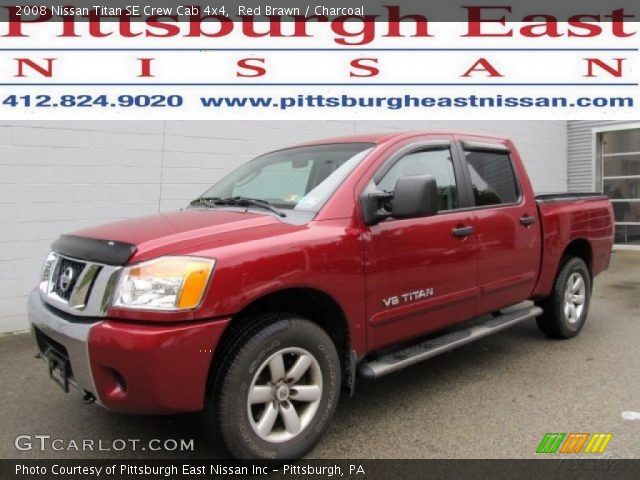 2008 Nissan Titan SE Crew Cab 4x4 in Red Brawn