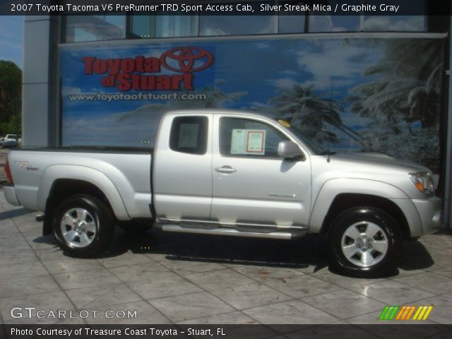 2007 Toyota Tacoma V6 PreRunner TRD Sport Access Cab in Silver Streak Mica