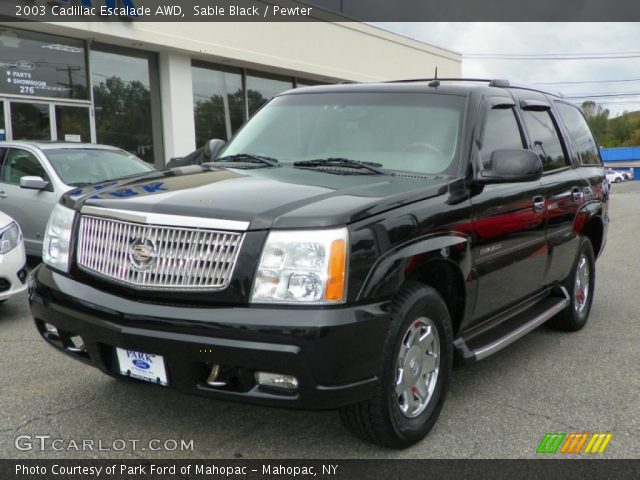 2003 Cadillac Escalade AWD in Sable Black