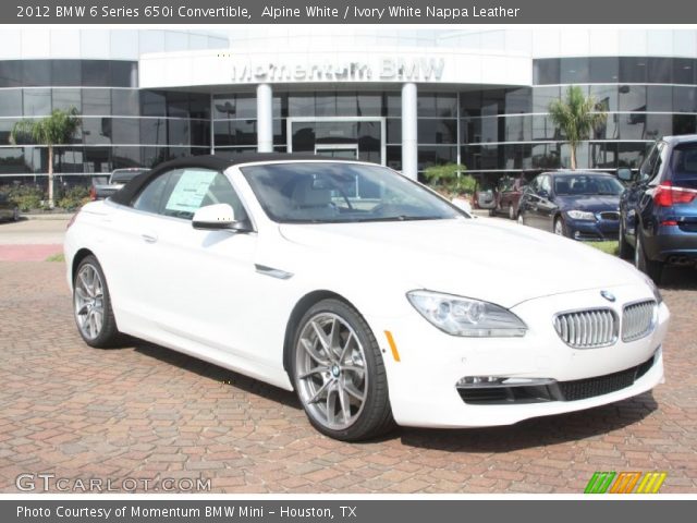 2012 BMW 6 Series 650i Convertible in Alpine White