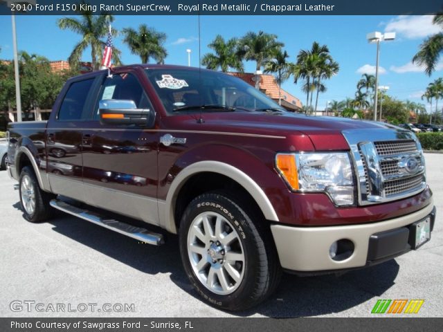 2010 Ford F150 King Ranch SuperCrew in Royal Red Metallic