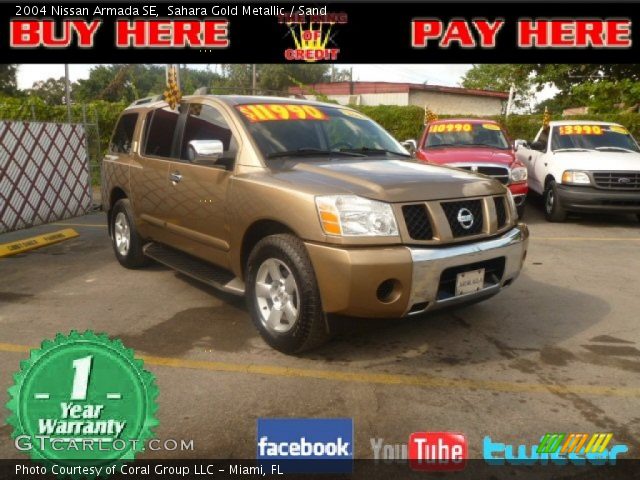 2004 Nissan Armada SE in Sahara Gold Metallic