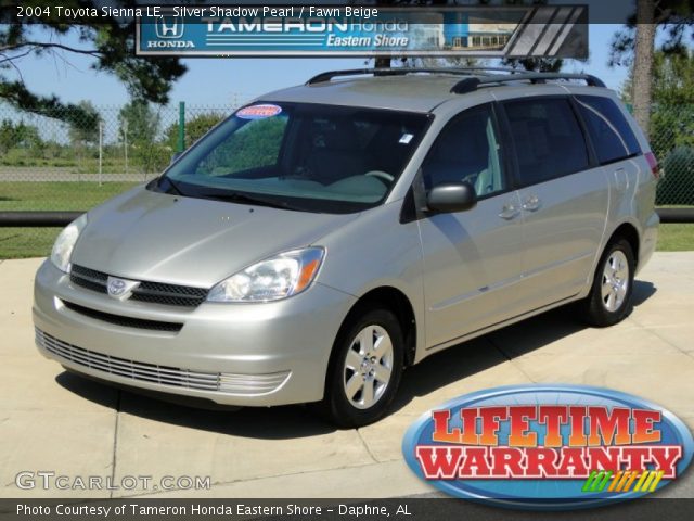 2004 Toyota Sienna LE in Silver Shadow Pearl
