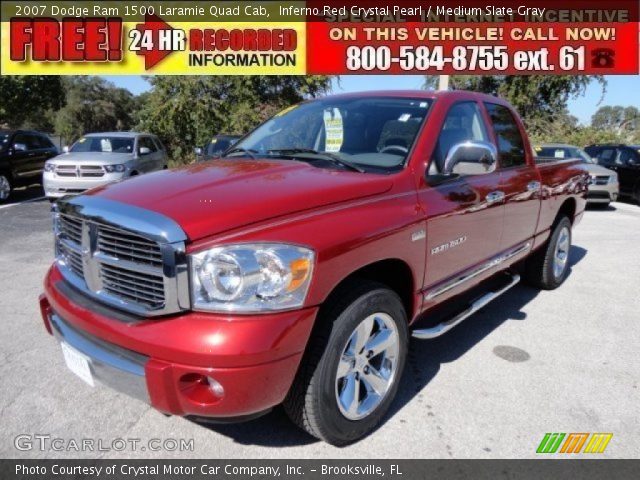 2007 Dodge Ram 1500 Laramie Quad Cab in Inferno Red Crystal Pearl