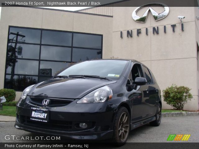 Nighthawk Black Pearl 2007 Honda Fit Sport Black