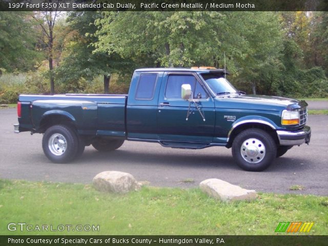 1997 Ford F350 XLT Extended Cab Dually in Pacific Green Metallic