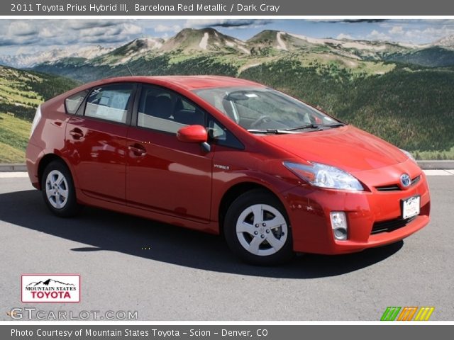 2011 Toyota Prius Hybrid III in Barcelona Red Metallic