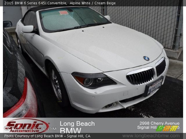 2005 BMW 6 Series 645i Convertible in Alpine White