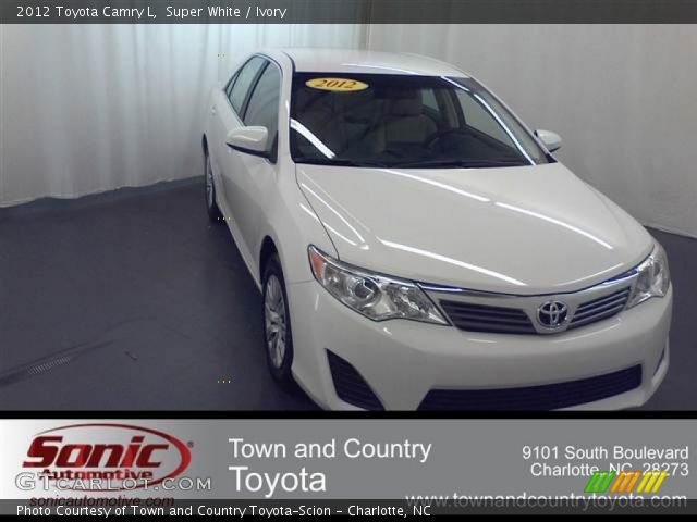 2012 Toyota Camry L in Super White