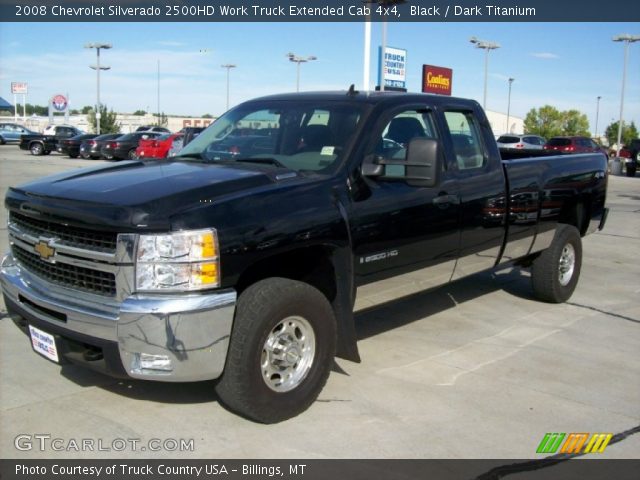 2008 Chevrolet Silverado 2500HD Work Truck Extended Cab 4x4 in Black