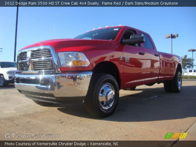 2012 Dodge Ram 3500 HD ST Crew Cab 4x4 Dually in Flame Red