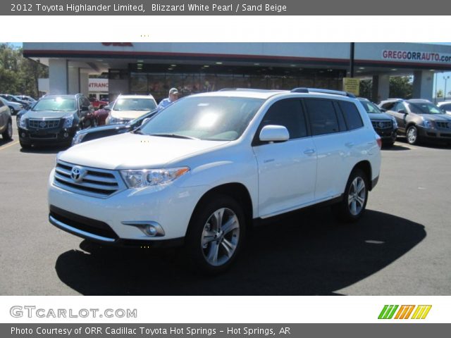 2012 Toyota Highlander Limited in Blizzard White Pearl