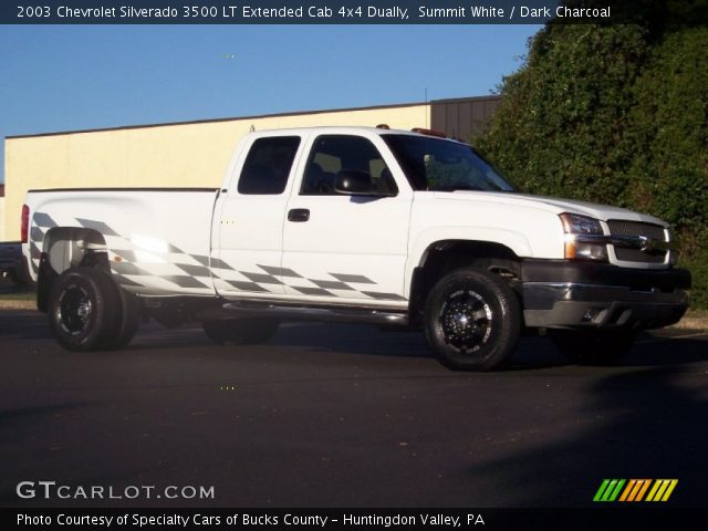 2003 Chevrolet Silverado 3500 LT Extended Cab 4x4 Dually in Summit White