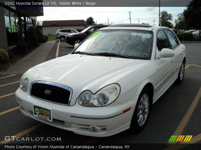 2002 Hyundai Sonata LX V6 in Noble White