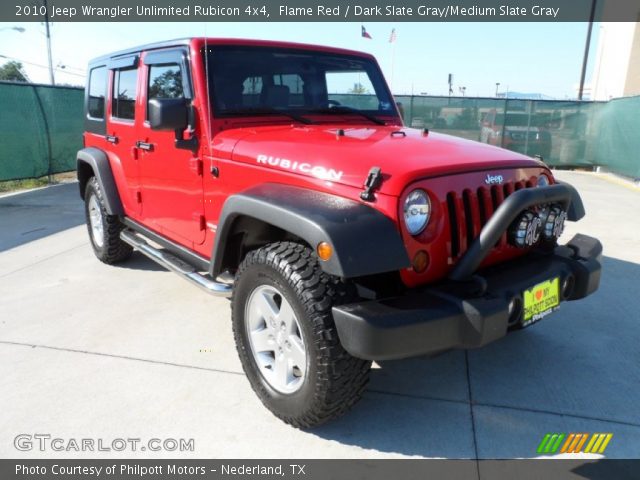 2010 Jeep Wrangler Unlimited Rubicon 4x4 in Flame Red