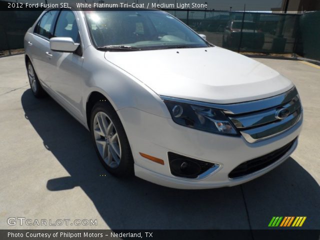 2012 Ford Fusion SEL in White Platinum Tri-Coat