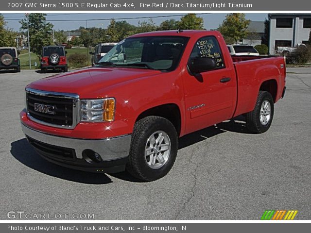 2007 GMC Sierra 1500 SLE Regular Cab 4x4 in Fire Red