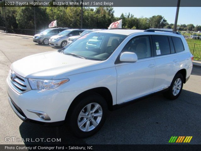 2012 Toyota Highlander  in Blizzard White Pearl