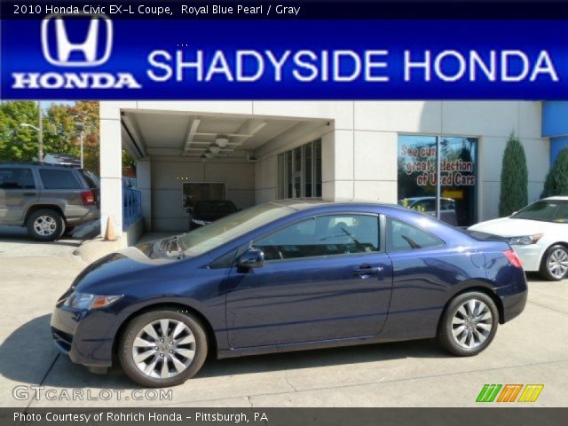2010 Honda Civic EX-L Coupe in Royal Blue Pearl