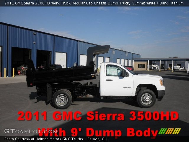 2011 GMC Sierra 3500HD Work Truck Regular Cab Chassis Dump Truck in Summit White