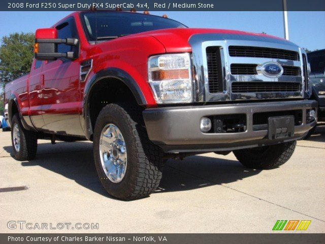 2008 Ford F250 Super Duty FX4 SuperCab 4x4 in Red