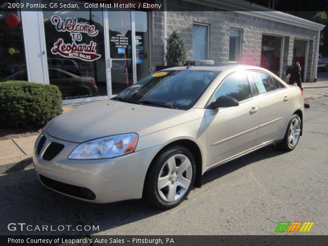 2009 Pontiac G6 Sedan in Gold Mist Metallic