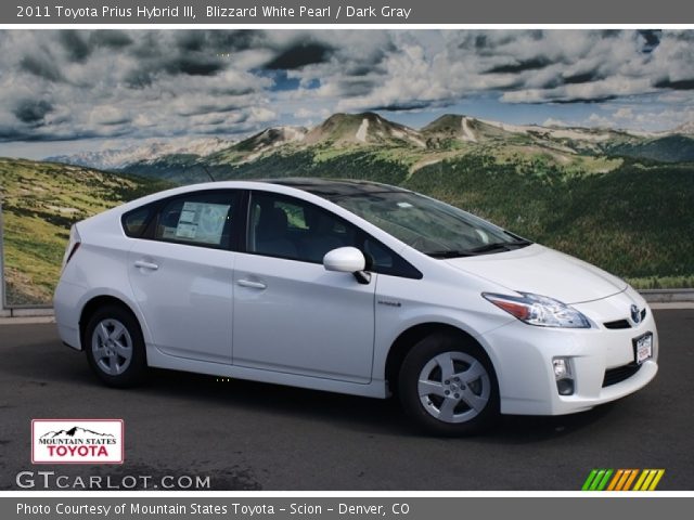 2011 Toyota Prius Hybrid III in Blizzard White Pearl