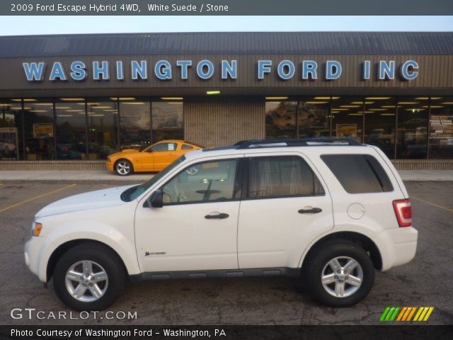 2009 Ford Escape Hybrid 4WD in White Suede