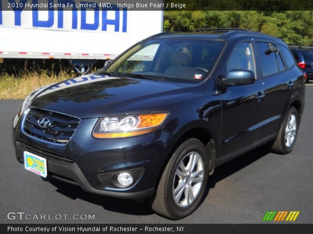 2010 Hyundai Santa Fe Limited 4WD in Indigo Blue Pearl