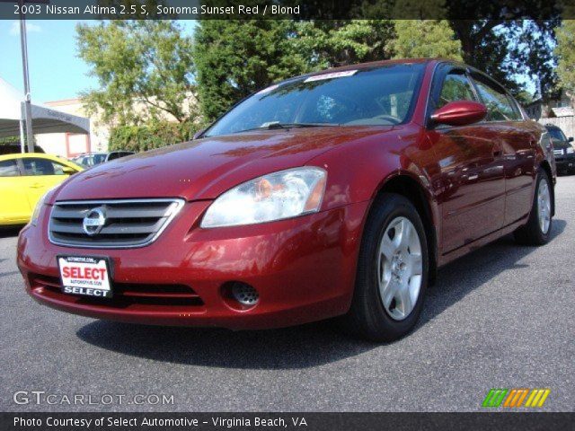 2003 Nissan Altima 2.5 S in Sonoma Sunset Red