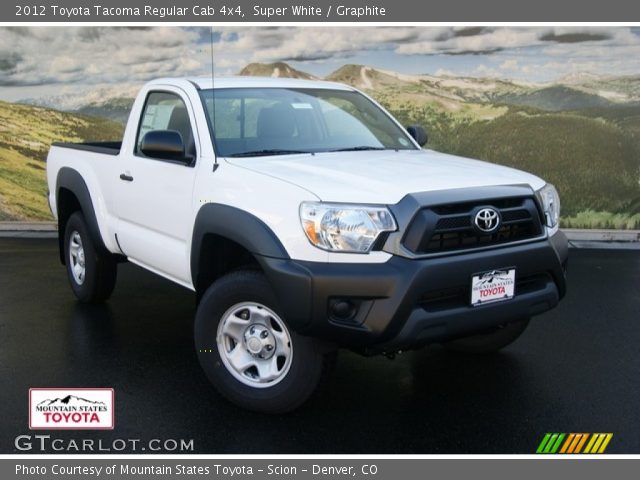 2012 Toyota Tacoma Regular Cab 4x4 in Super White