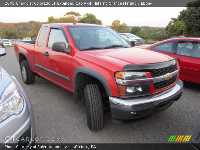 2008 Chevrolet Colorado LT Extended Cab 4x4 in Inferno Orange Metallic