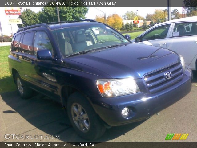 2007 Toyota Highlander V6 4WD in Indigo Ink Pearl