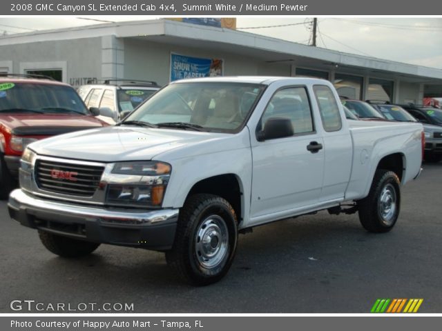 2008 GMC Canyon SL Extended Cab 4x4 in Summit White