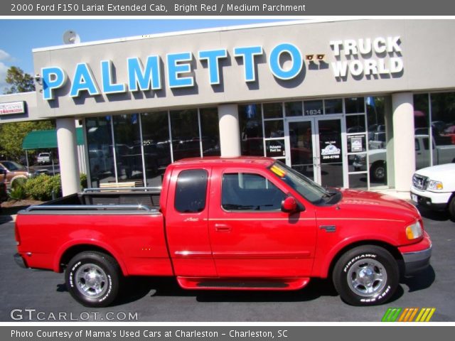 2000 Ford F150 Lariat Extended Cab in Bright Red