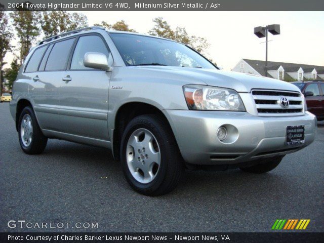 2004 Toyota Highlander Limited V6 4WD in Millenium Silver Metallic
