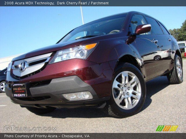 2008 Acura MDX Technology in Dark Cherry Pearl