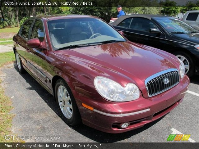 2005 Hyundai Sonata GLS V6 in Ruby Red