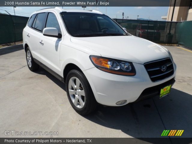 2008 Hyundai Santa Fe Limited in Powder White Pearl