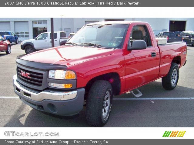 2007 GMC Sierra 1500 Classic SL Regular Cab 4x4 in Fire Red