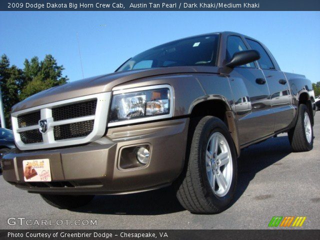 2009 Dodge Dakota Big Horn Crew Cab in Austin Tan Pearl