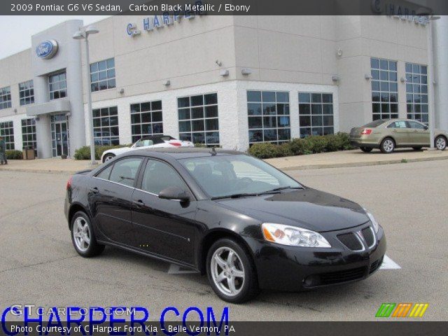 2009 Pontiac G6 V6 Sedan in Carbon Black Metallic