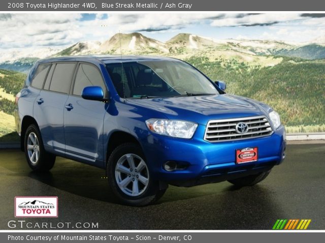 2008 Toyota Highlander 4WD in Blue Streak Metallic
