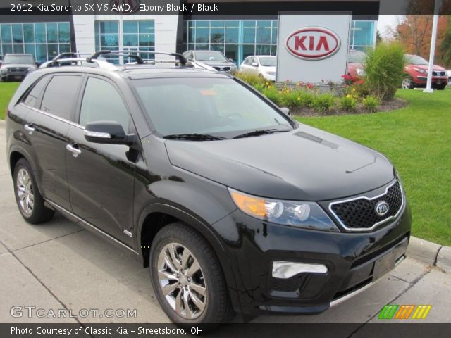 2012 Kia Sorento SX V6 AWD in Ebony Black