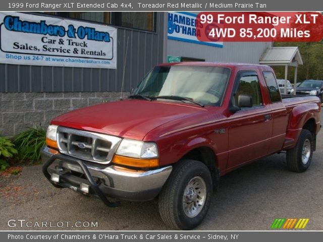 1999 Ford Ranger XLT Extended Cab 4x4 in Toreador Red Metallic